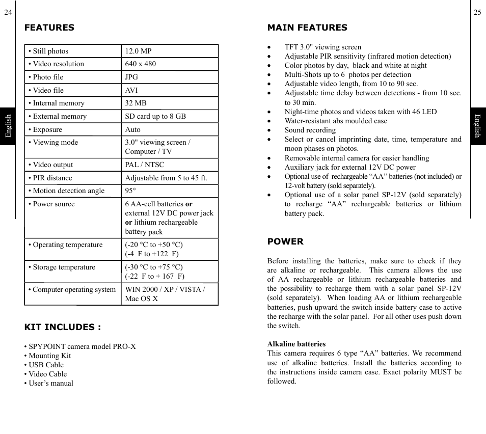 SPYPOINT PRO-X User Manual | Page 13 / 27