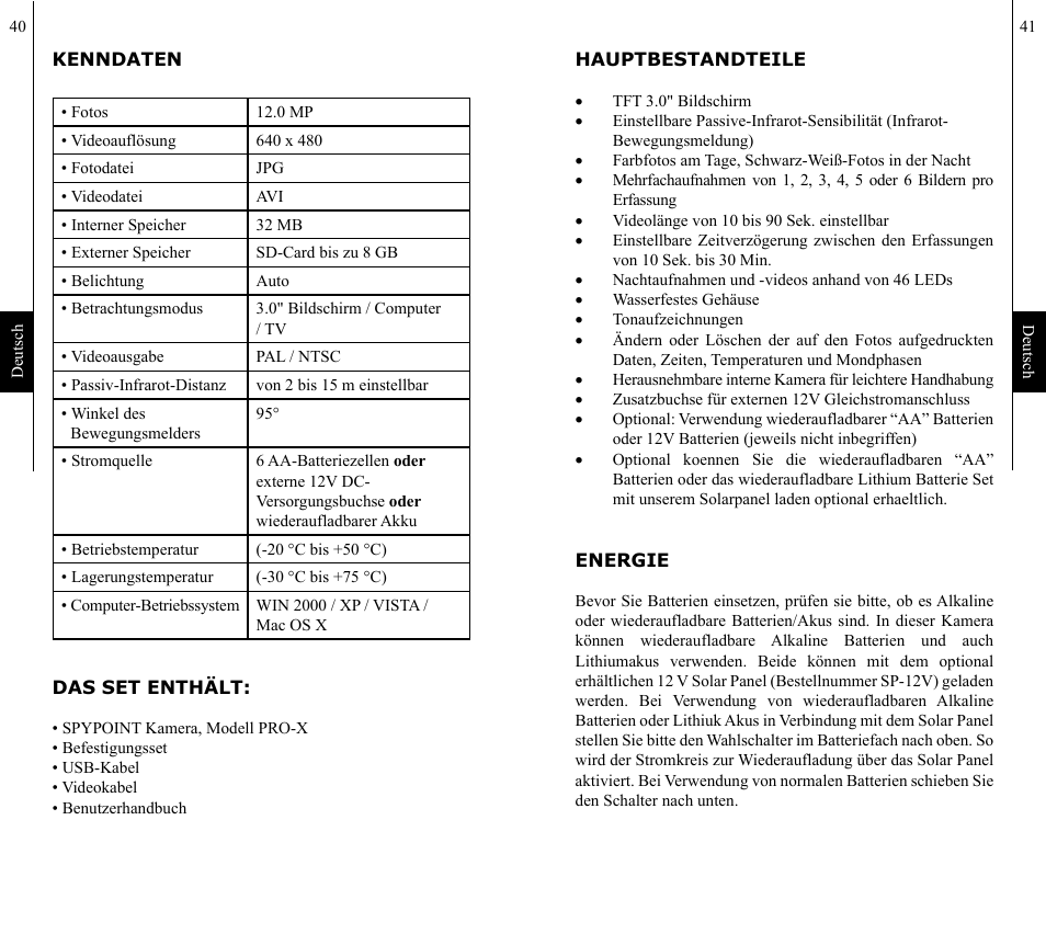 SPYPOINT PRO-X User Manual | Page 21 / 27
