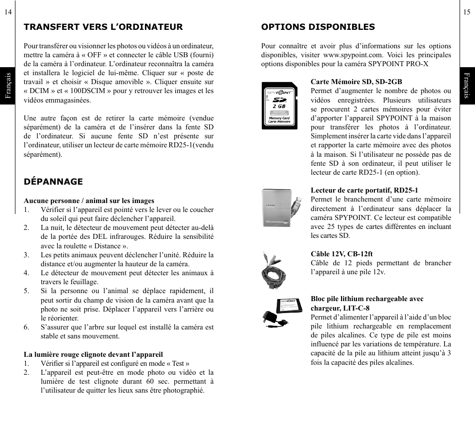 SPYPOINT PRO-X User Manual | Page 8 / 27