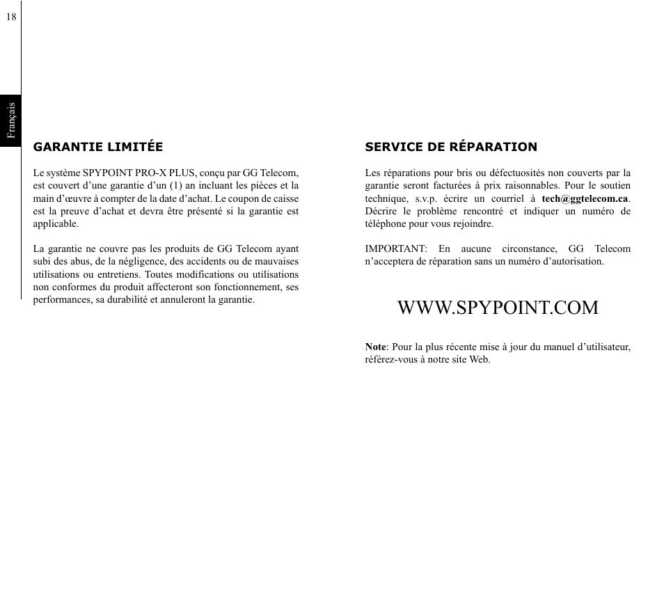 SPYPOINT Pro-X Plus User Manual | Page 10 / 28