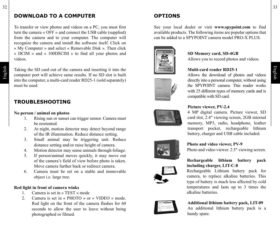 SPYPOINT Pro-X Plus User Manual | Page 17 / 28