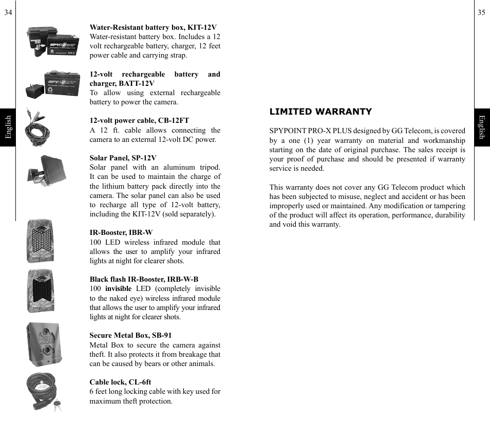 SPYPOINT Pro-X Plus User Manual | Page 18 / 28
