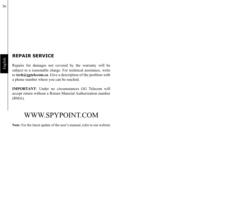 SPYPOINT Pro-X Plus User Manual | Page 19 / 28