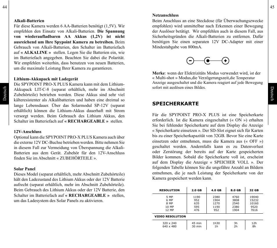 Speicherkarte | SPYPOINT Pro-X Plus User Manual | Page 23 / 28