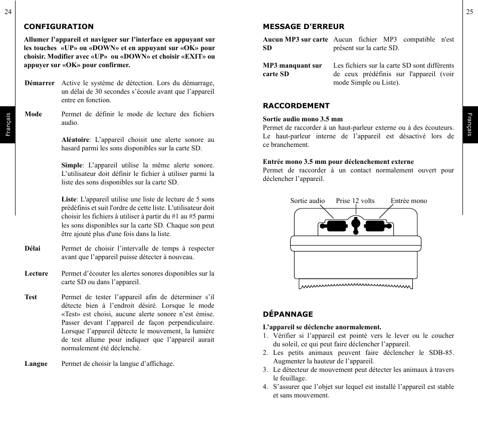 SPYPOINT SDB-85 User Manual | Page 13 / 22