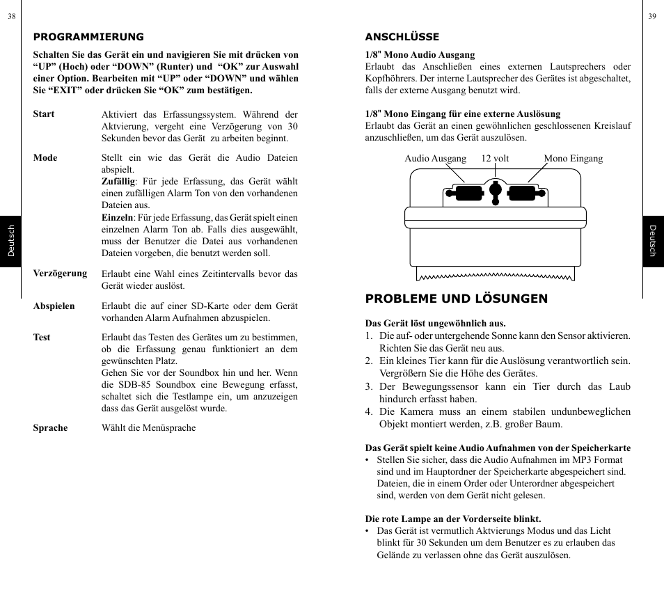 SPYPOINT SDB-85 User Manual | Page 20 / 22