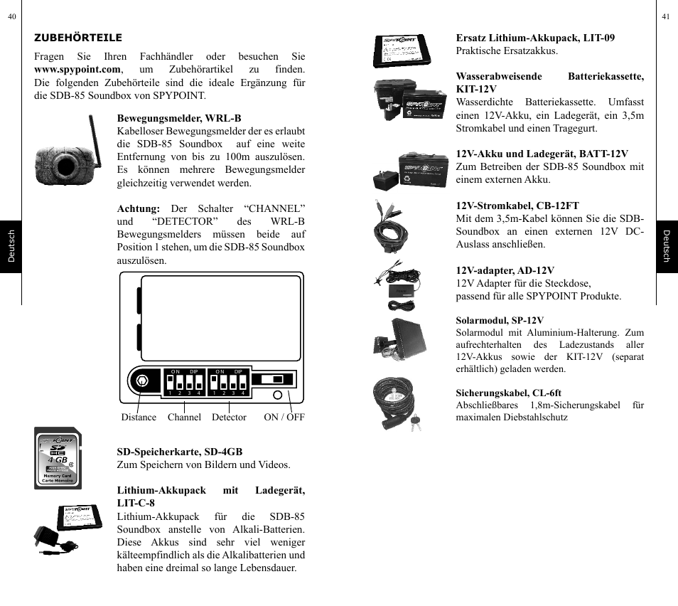 SPYPOINT SDB-85 User Manual | Page 21 / 22