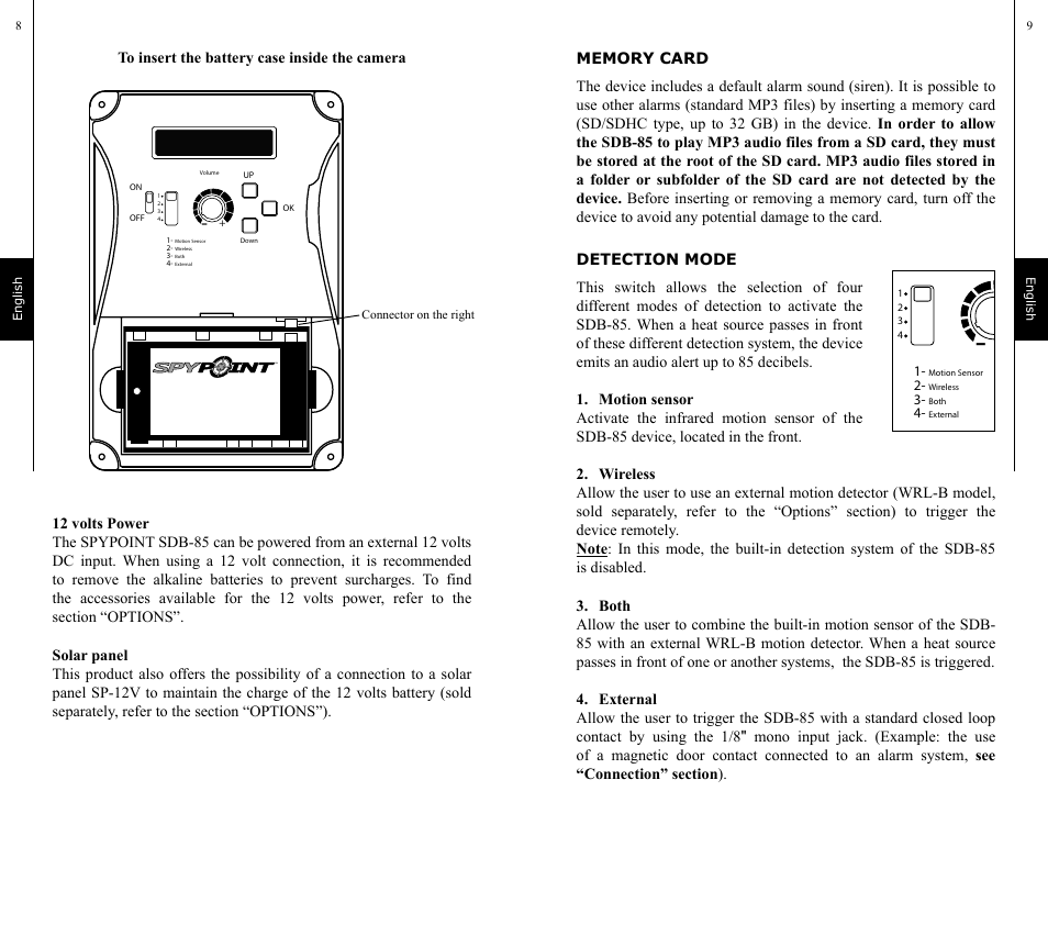 SPYPOINT SDB-85 User Manual | Page 5 / 22