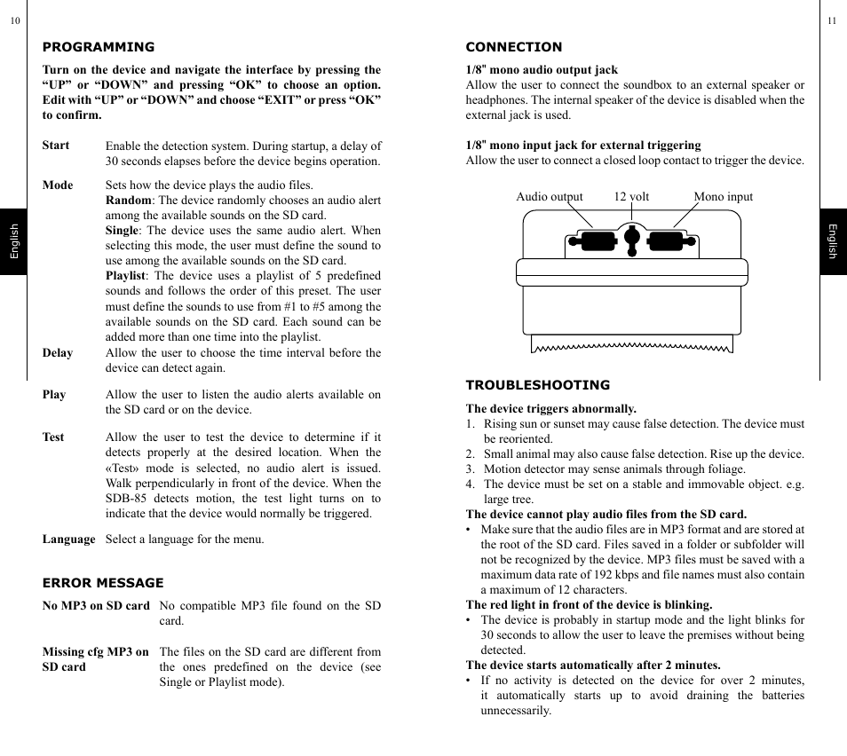 SPYPOINT SDB-85 User Manual | Page 6 / 22