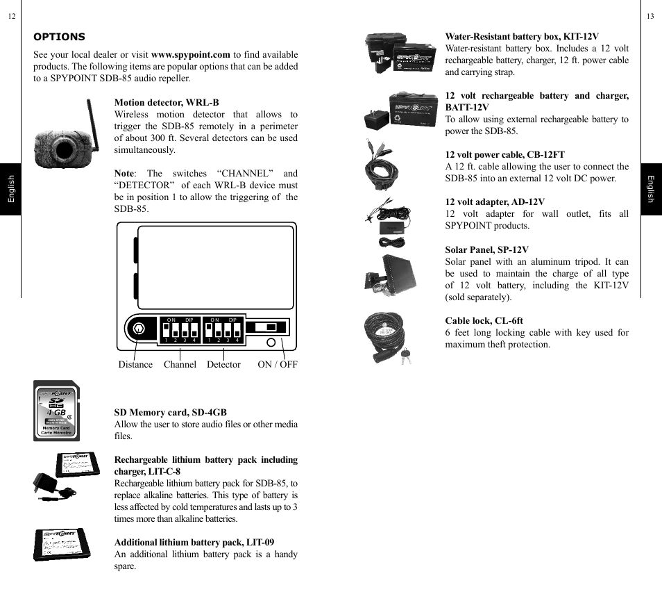 SPYPOINT SDB-85 User Manual | Page 7 / 22