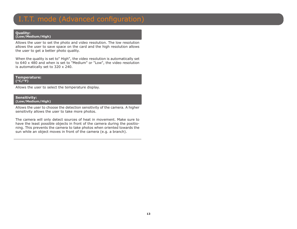 I.t.t. mode (advanced configuration) | SPYPOINT SMART-8 User Manual User Manual | Page 13 / 20