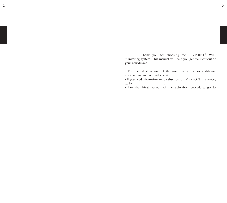 English | SPYPOINT WiFi User Manual | Page 2 / 47