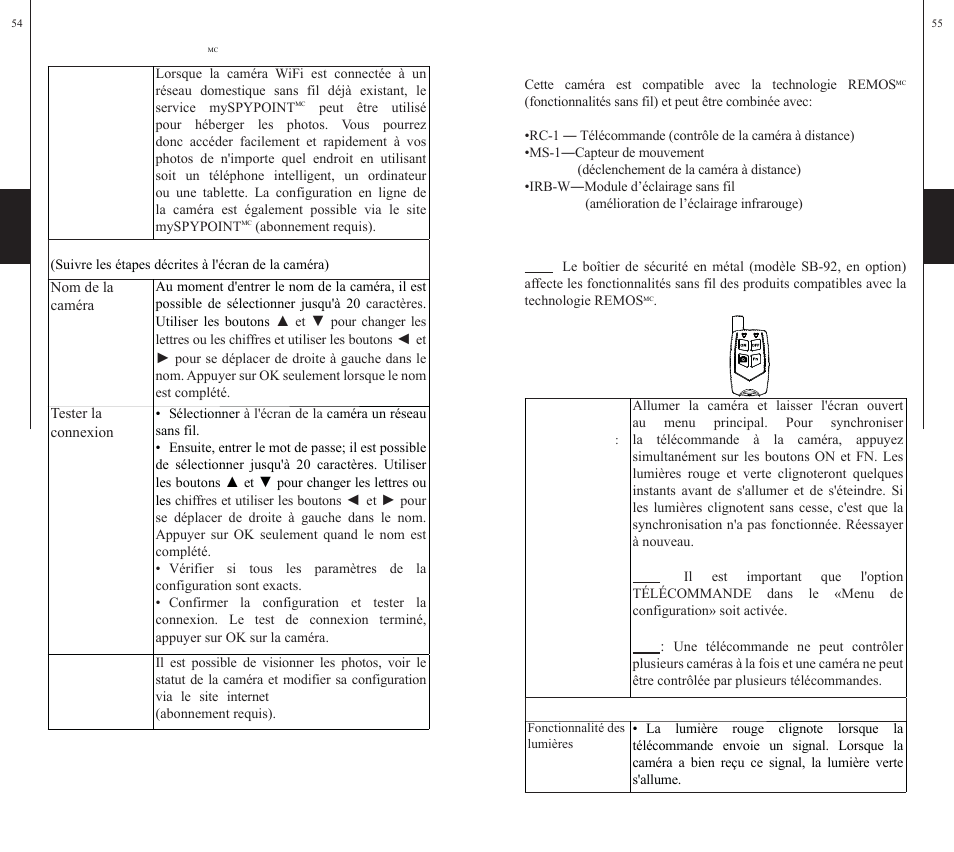 Télécommande, Technologie remos | SPYPOINT WiFi User Manual | Page 28 / 47