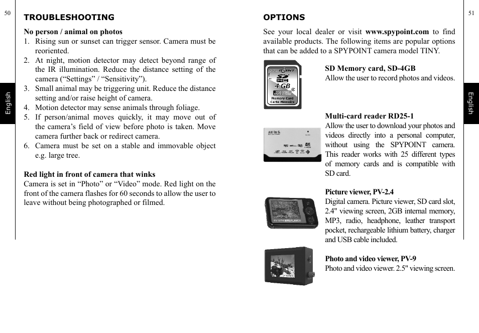 SPYPOINT TINY User Manual | Page 26 / 42