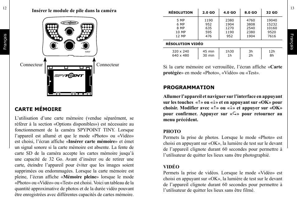 Connecteur | SPYPOINT TINY User Manual | Page 7 / 42