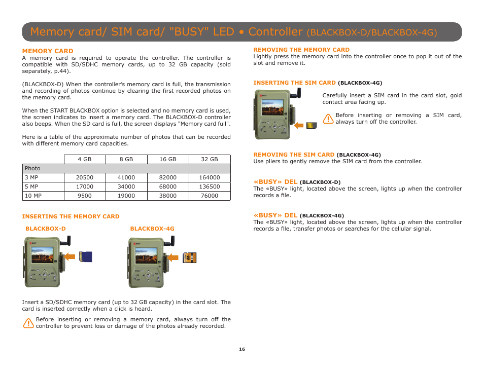 P.16), Blackbox-d/blackbox-4g) | SPYPOINT TINY-W3 User Manual | Page 16 / 54