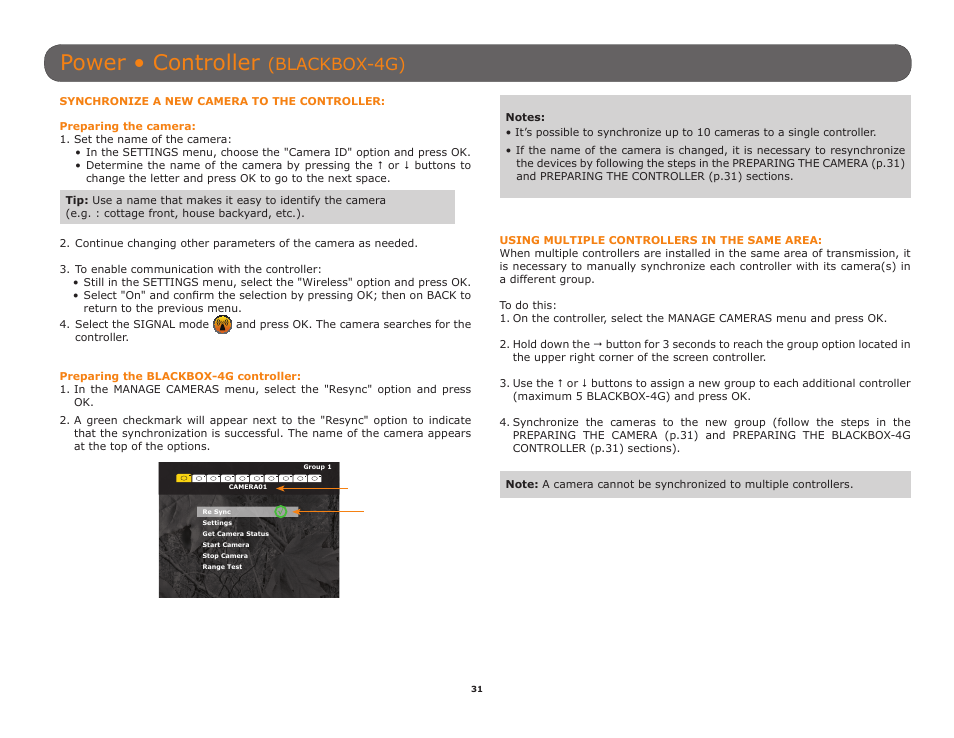 Power • controller, Blackbox-4g) | SPYPOINT TINY-W3 User Manual | Page 31 / 54