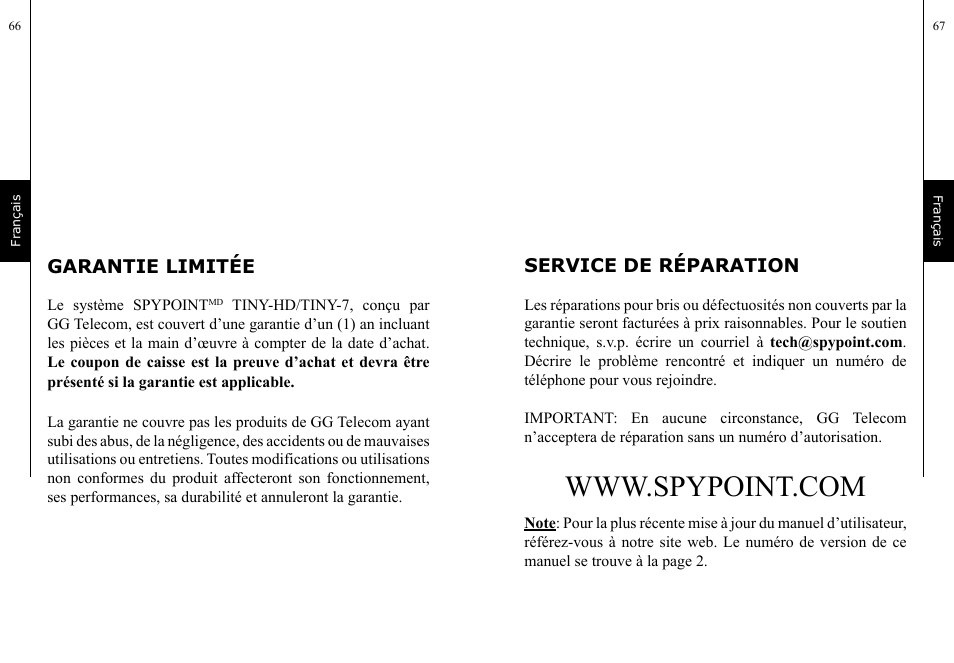 SPYPOINT TINY-7 User Manual | Page 34 / 51