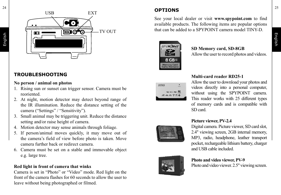 SPYPOINT TINY-D User Manual | Page 13 / 45