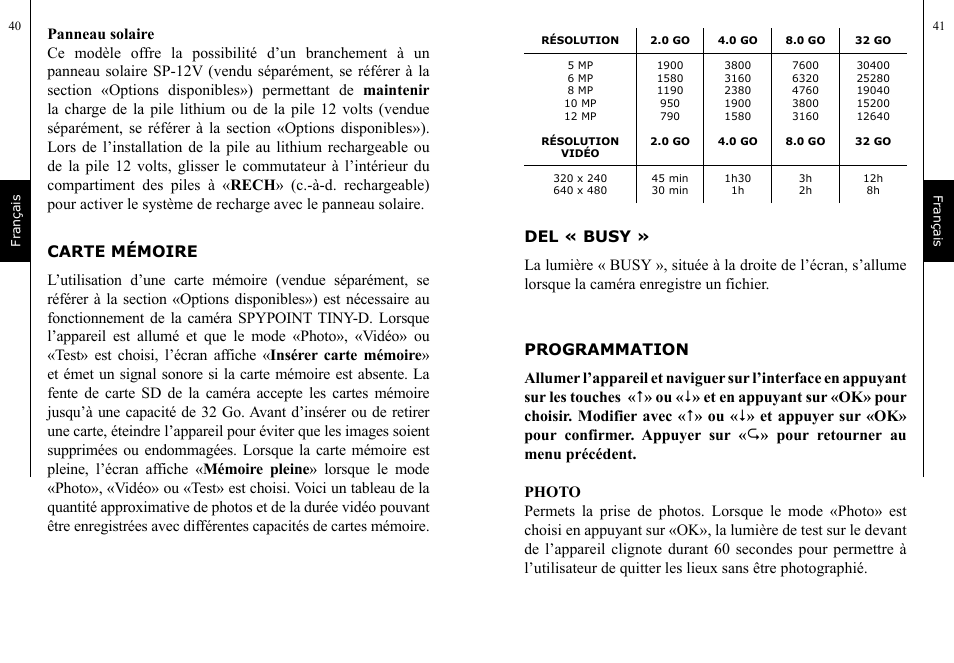 SPYPOINT TINY-D User Manual | Page 21 / 45