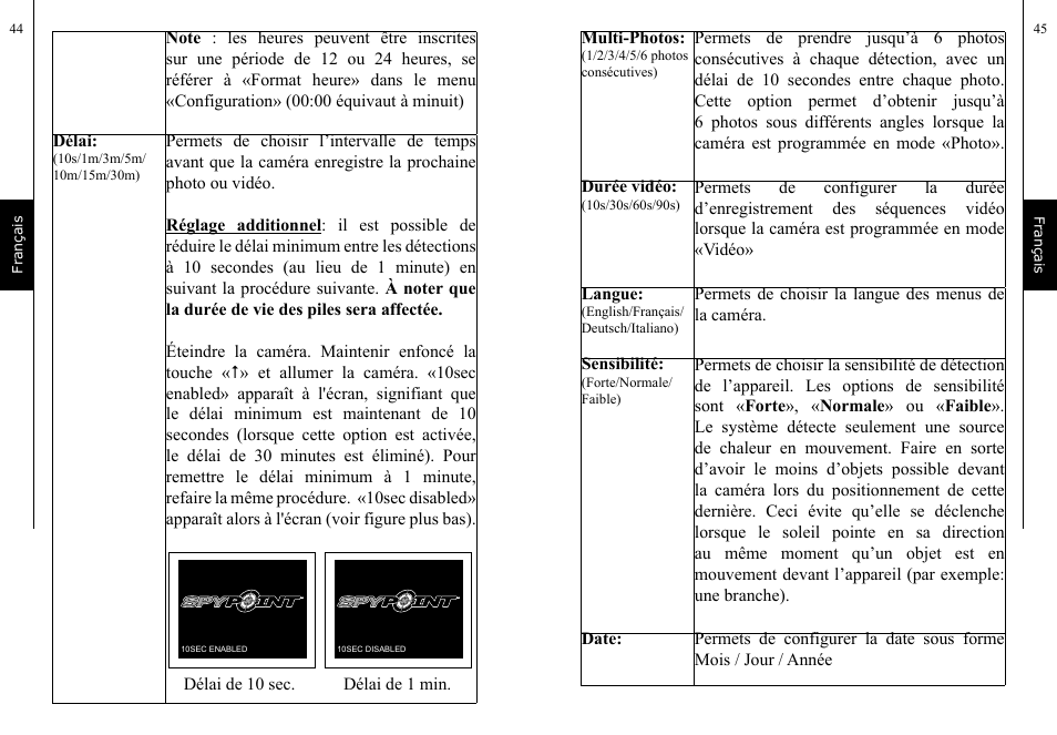 SPYPOINT TINY-D User Manual | Page 23 / 45