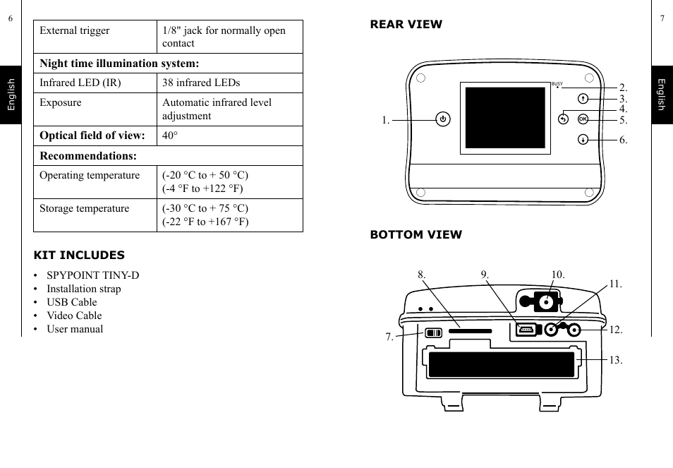 SPYPOINT TINY-D User Manual | Page 4 / 45