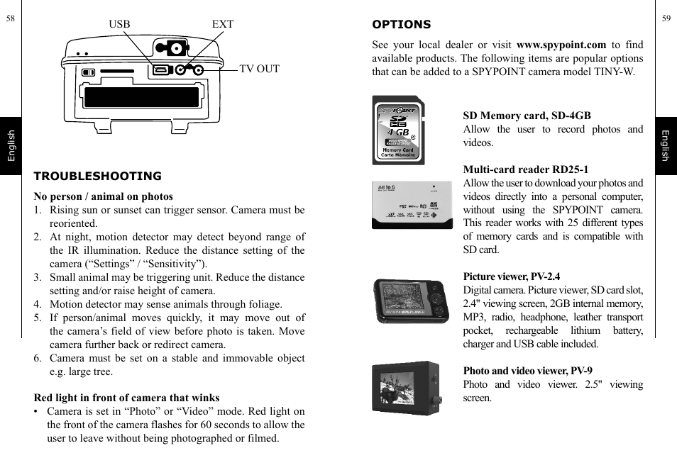 SPYPOINT TINY-W User Manual | Page 31 / 49