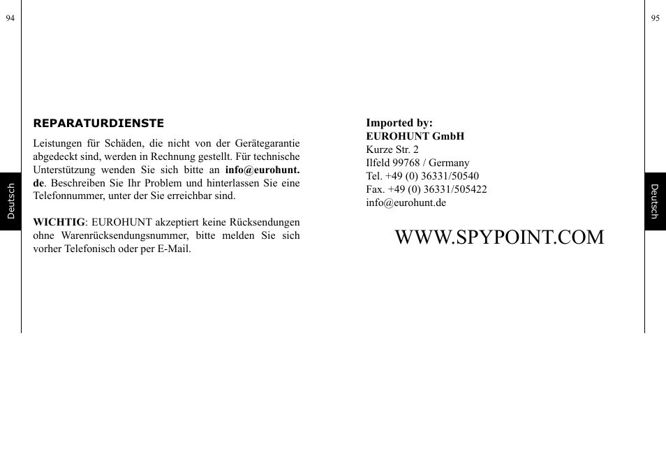 SPYPOINT TINY-W User Manual | Page 49 / 49