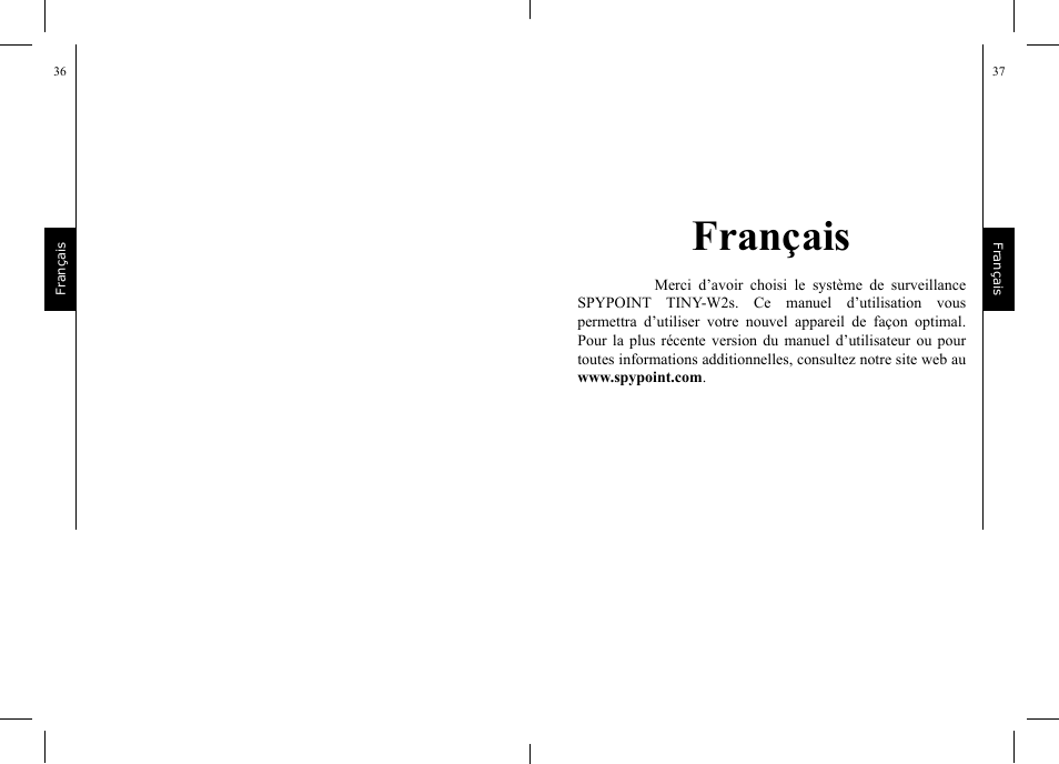 Français | SPYPOINT TINY-W2s User Manual | Page 19 / 52