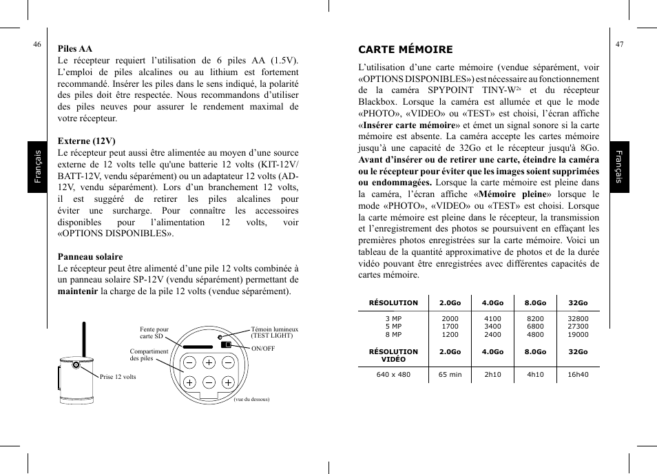 Carte mémoire | SPYPOINT TINY-W2s User Manual | Page 24 / 52