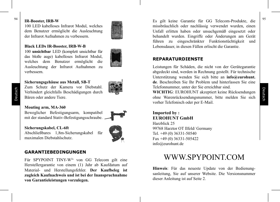 SPYPOINT TINY-W2s User Manual | Page 52 / 52