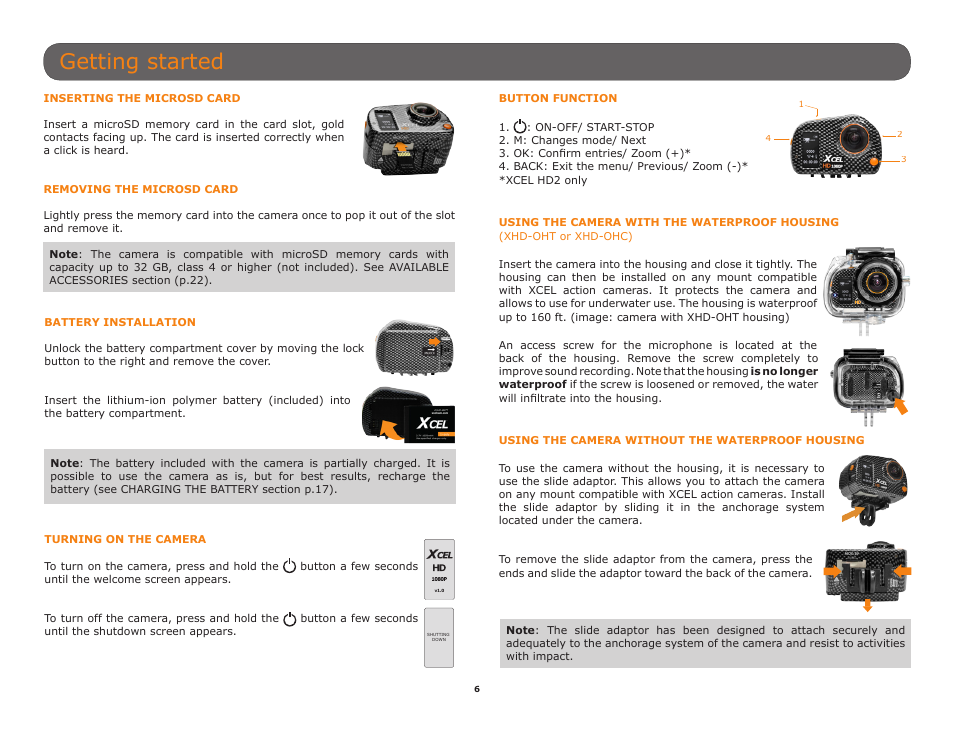 Getting started | SPYPOINT XCEL HD2 User Manual User Manual | Page 6 / 26