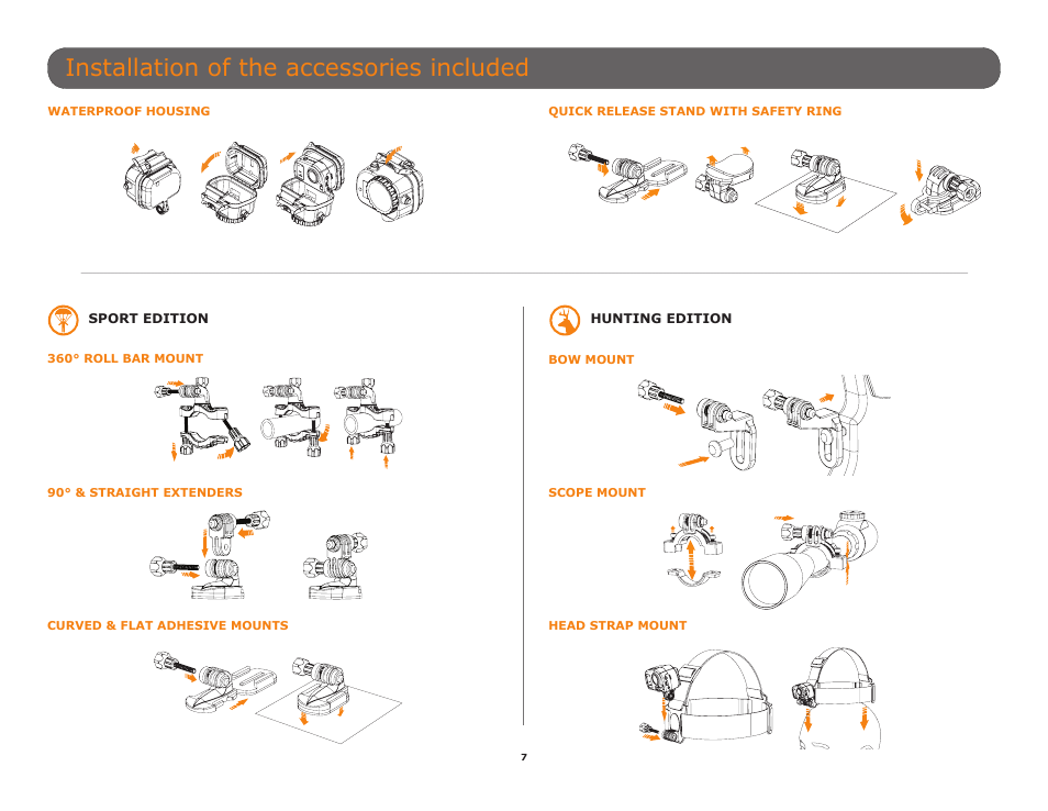 Installation of the accessories included | SPYPOINT XCEL HD2 User Manual User Manual | Page 7 / 26