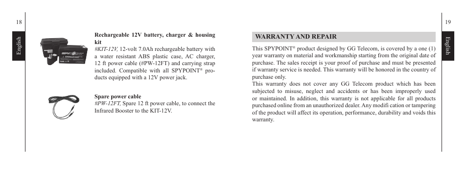 SPYPOINT IRB-W-B User Manual | Page 10 / 33