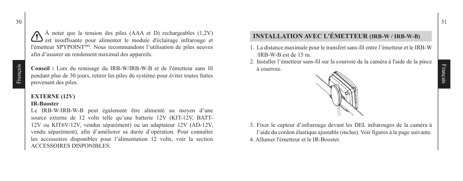 SPYPOINT IRB-W-B User Manual | Page 16 / 33