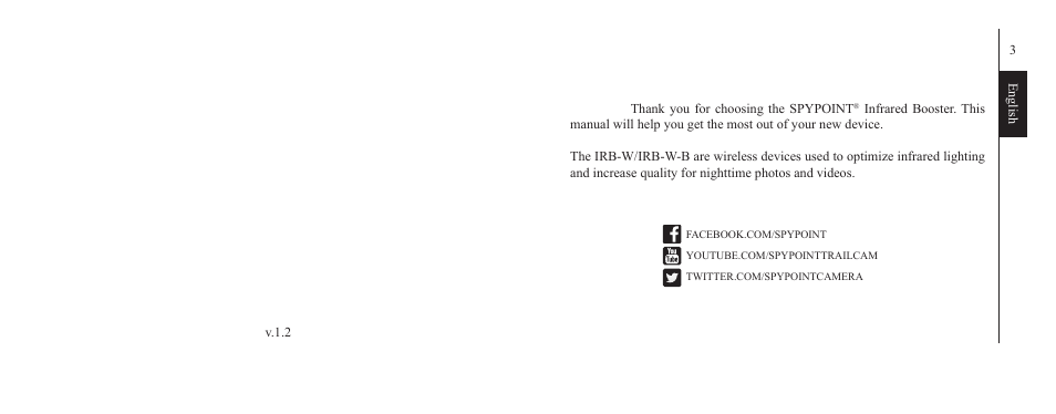 SPYPOINT IRB-W-B User Manual | Page 2 / 33