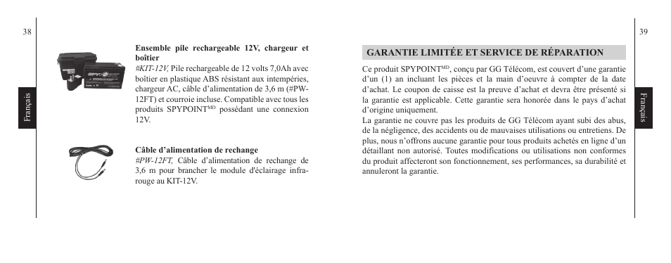 SPYPOINT IRB-W-B User Manual | Page 20 / 33