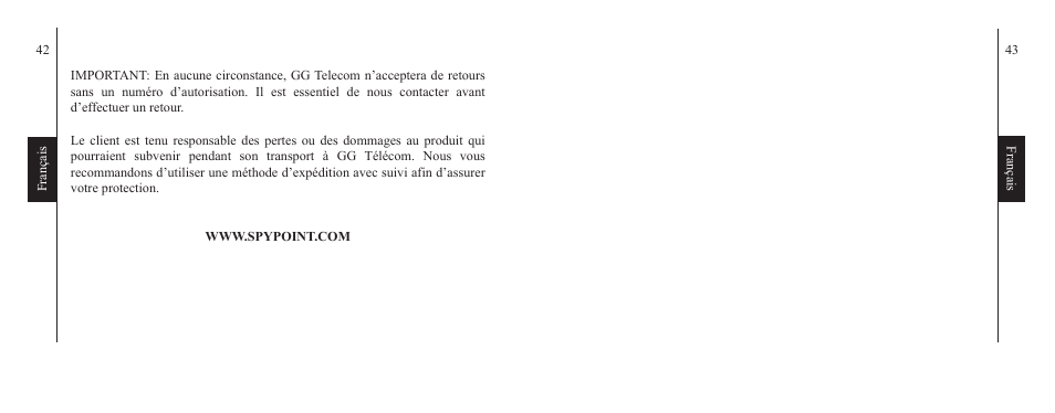 SPYPOINT IRB-W-B User Manual | Page 22 / 33