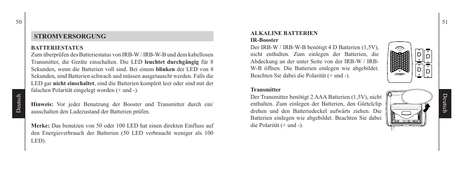 Stromversorgung | SPYPOINT IRB-W-B User Manual | Page 26 / 33