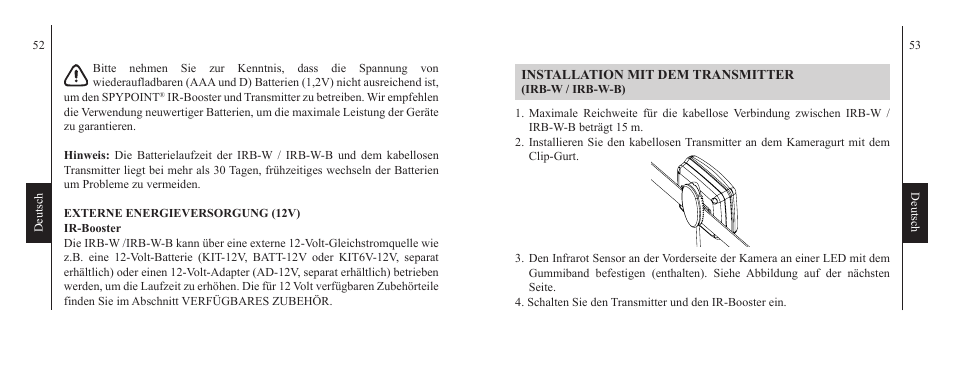 SPYPOINT IRB-W-B User Manual | Page 27 / 33