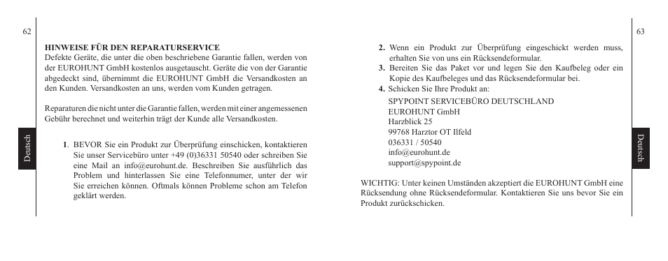 SPYPOINT IRB-W-B User Manual | Page 32 / 33