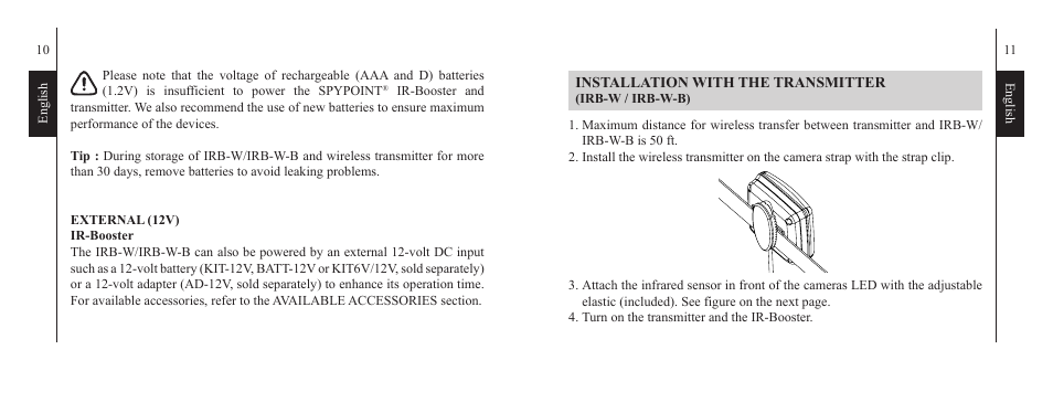 SPYPOINT IRB-W-B User Manual | Page 6 / 33