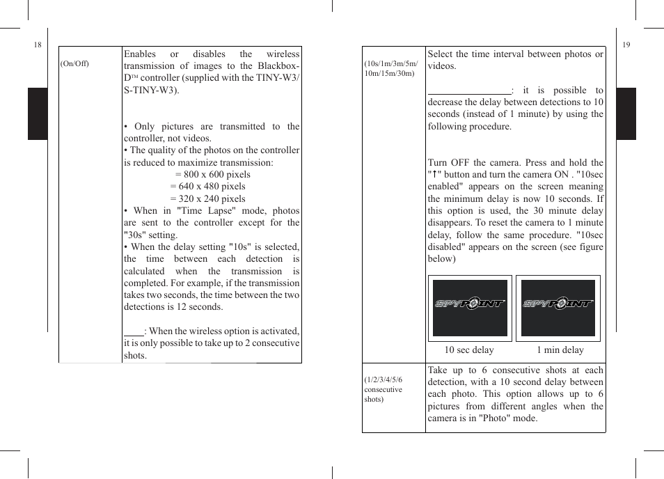 SPYPOINT S-TINY-3 User Manual | Page 10 / 55