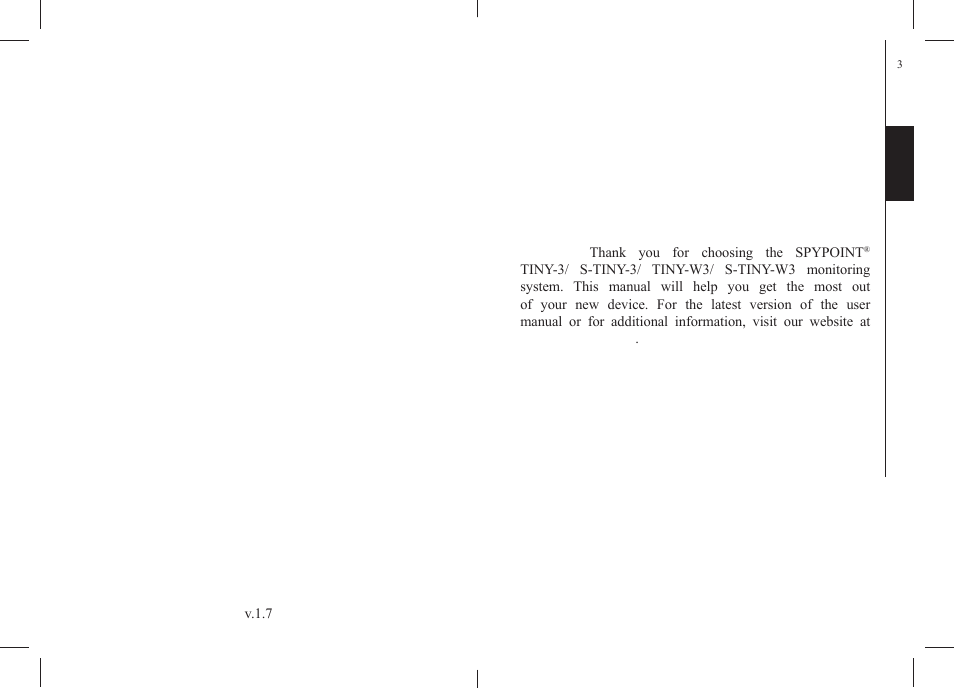 English | SPYPOINT S-TINY-3 User Manual | Page 2 / 55