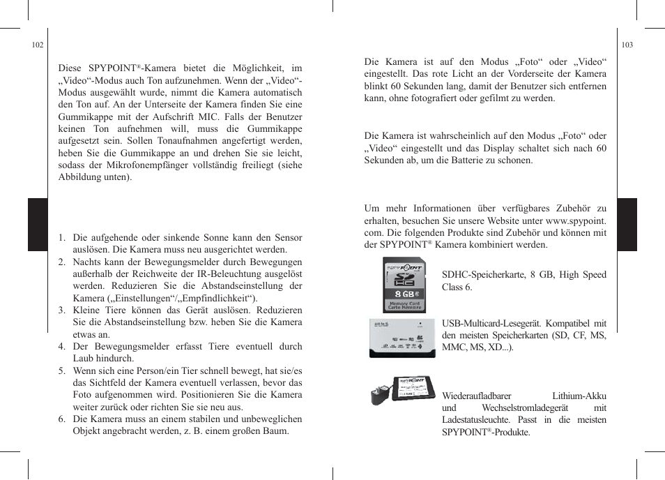 SPYPOINT S-TINY-3 User Manual | Page 52 / 55