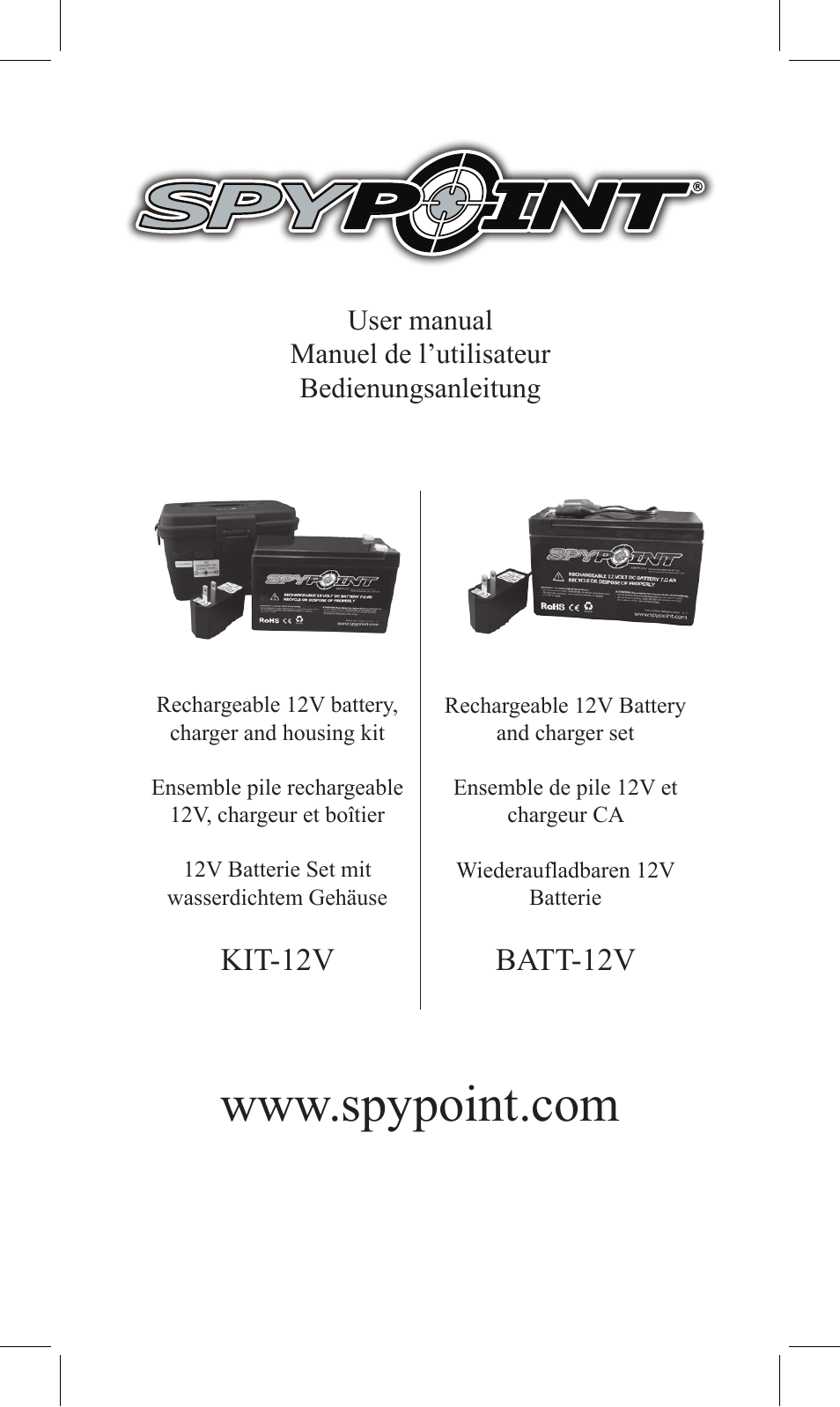 SPYPOINT KIT-12V User Manual | 16 pages