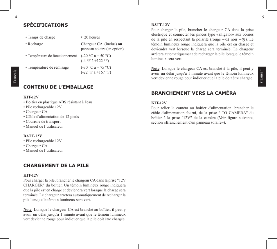 SPYPOINT KIT-12V User Manual | Page 8 / 16