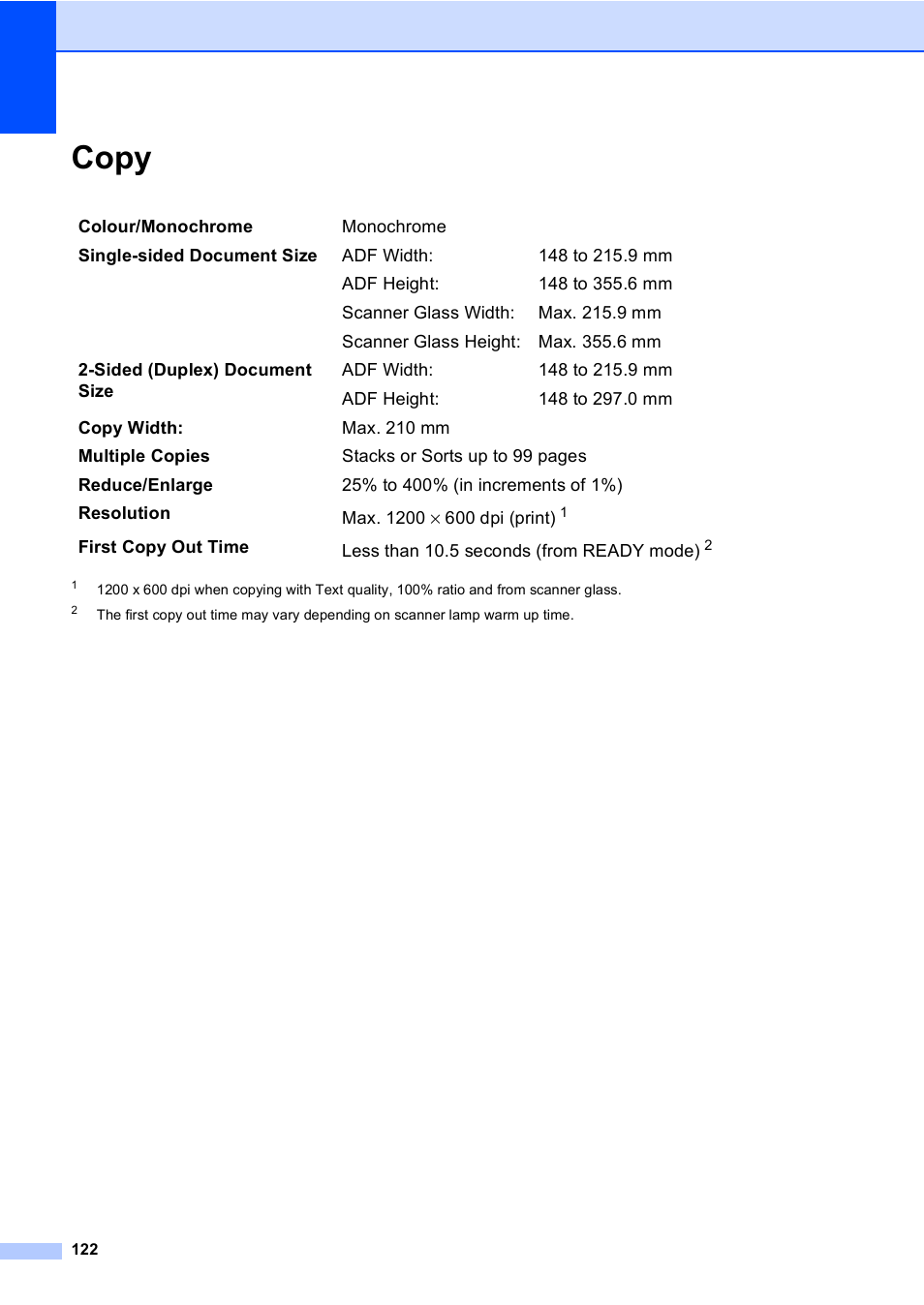 Copy | Brother DCP-8085DN User Manual | Page 129 / 143