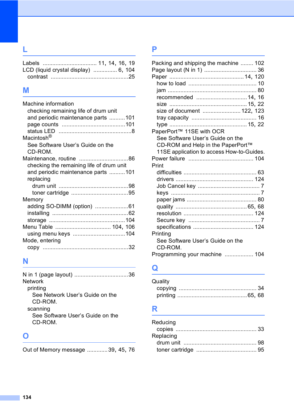 Brother DCP-8085DN User Manual | Page 141 / 143