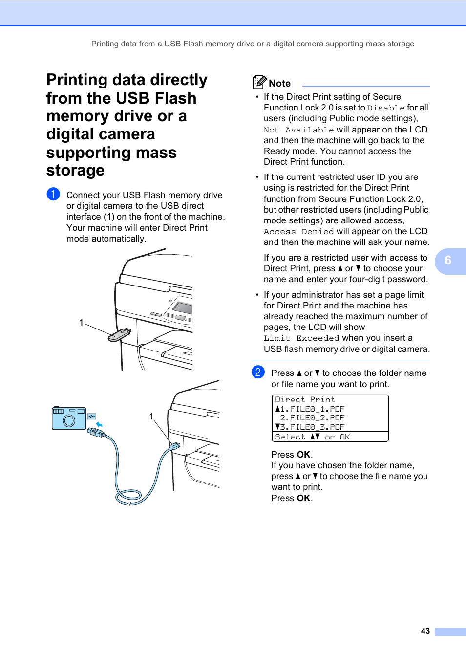 Supporting mass storage | Brother DCP-8085DN User Manual | Page 50 / 143